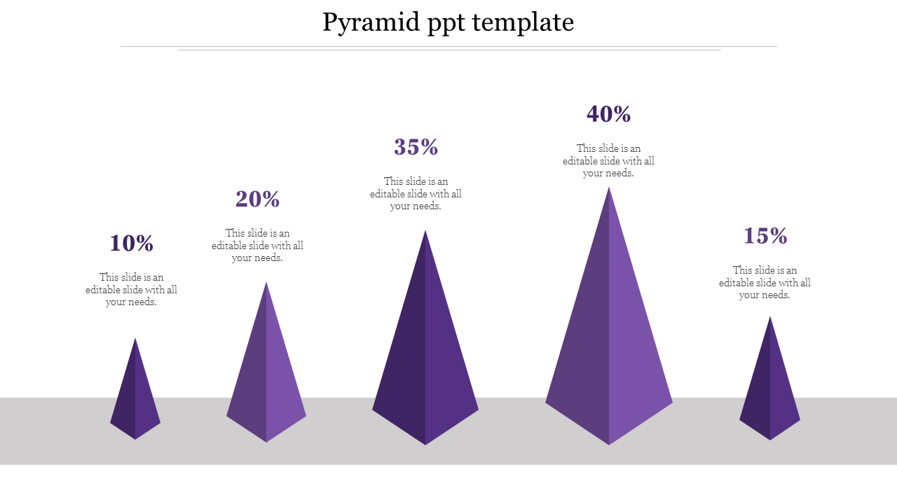 Free - Creative Pyramid PPT Template For Presentation Slide